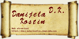 Danijela Kostin vizit kartica